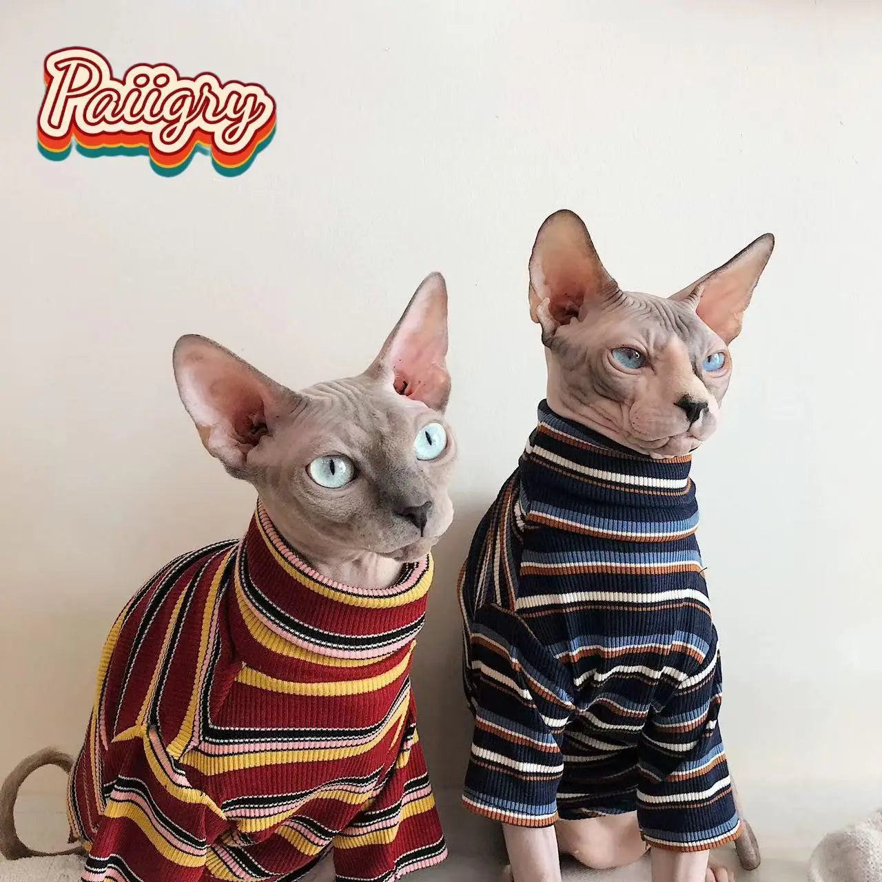 Hairless Cat Shirt – Retro Animal Print Short Sleeve Vest