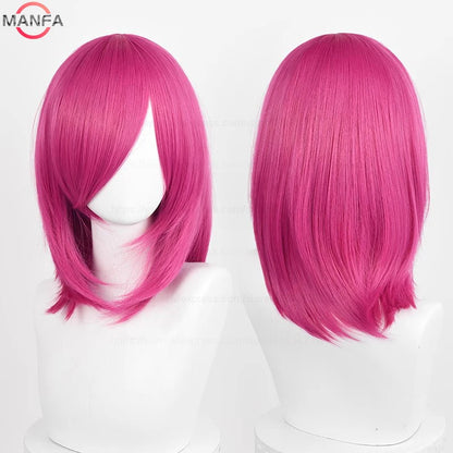 Anime Cosplay Bob Wig with Bangs – 40cm Heat Resistant, 54 Colors