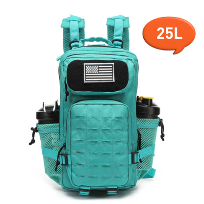 Tactical Backpack 25L/50L MOLLE Military Rucksack with 2 Bottle Holders for Hiking & Outdoor