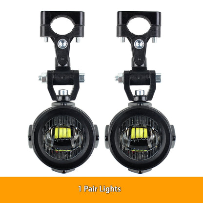 Motorcycle LED Fog Lights 40W 6000K Auxiliary Driving Lamps