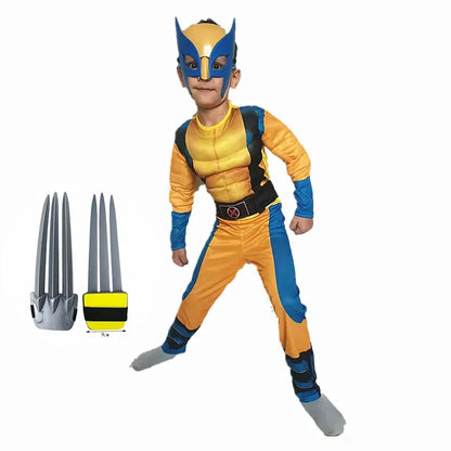 Wolverine Kids Costume Set with Mask & Claws – Halloween Superhero