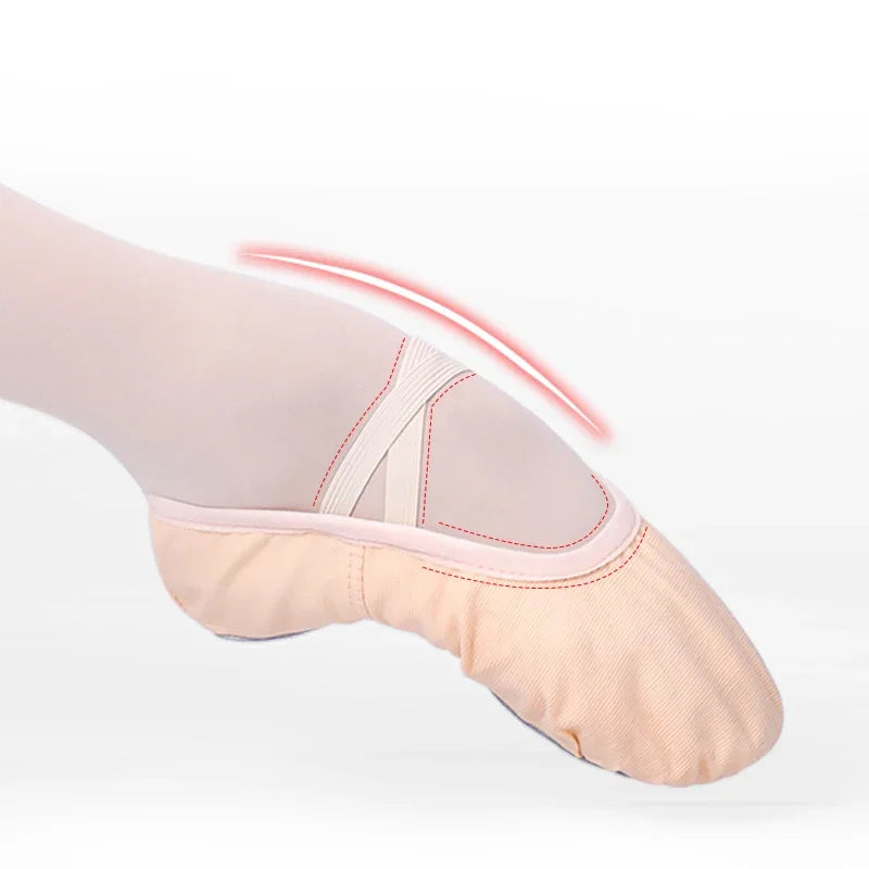 Ballet Dance Slippers – Split Sole Canvas Shoes for Women & Girls