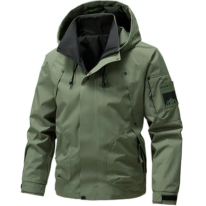 Men's Waterproof Hooded Windbreaker Jacket Hiking Outdoor
