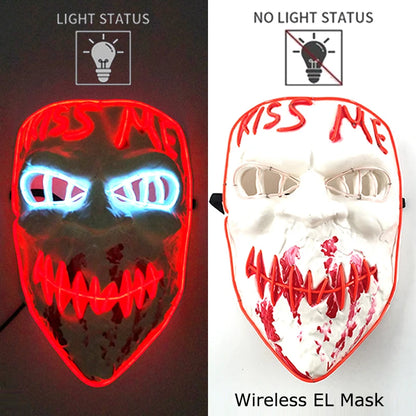LED Purge Mask – Neon Glow Halloween Cosplay Mask