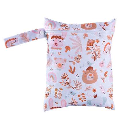 Waterproof Wet Dry Diaper Bag 20x25cm PUL Zipper Pouch