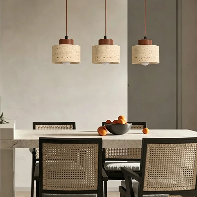 Wabi-Sabi Stone Pendant Light – Japanese Modern Chandelier