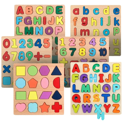 Wooden Geometric Shape Puzzle for Kids – Montessori Learning Toy