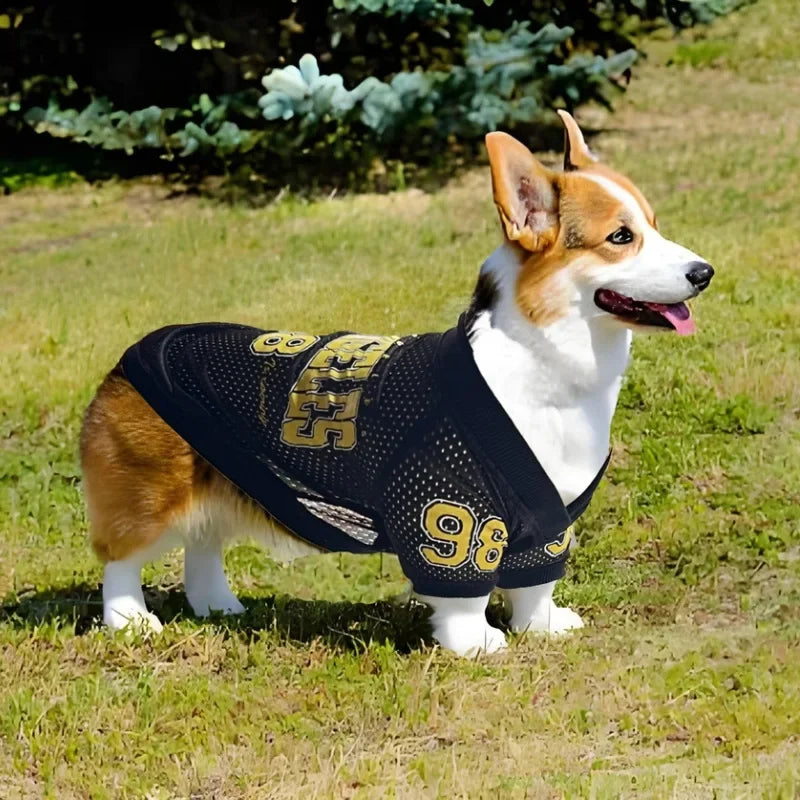 Mesh Breathable Dog Basketball Jersey Sport T-Shirt for Large & Small Dogs