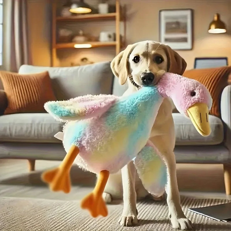 Soft Colorful Duck Plush Toy for Cats and Dogs