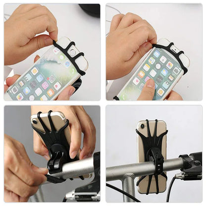 360° Bike Phone Mount – Universal Silicone Bicycle Holder