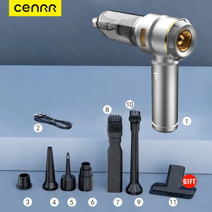 Cenrr 998000Pa Portable Car Vacuum Cleaner – Wireless Handheld with HEPA Filter & Accessories