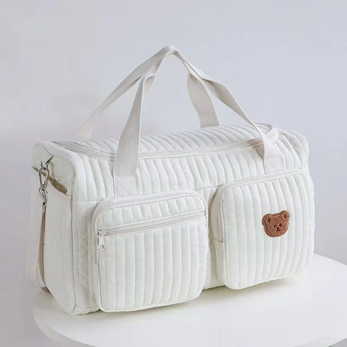Large Capacity Diaper Bag – Quilted Cotton Mommy Tote