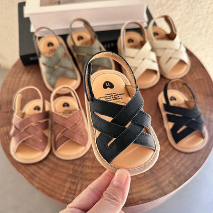 Baby Sandals Soft Sole Cross-Strap First Walker Shoes