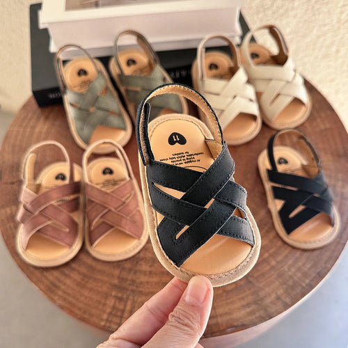 Baby Sandals Soft Sole Cross-Strap First Walker Shoes