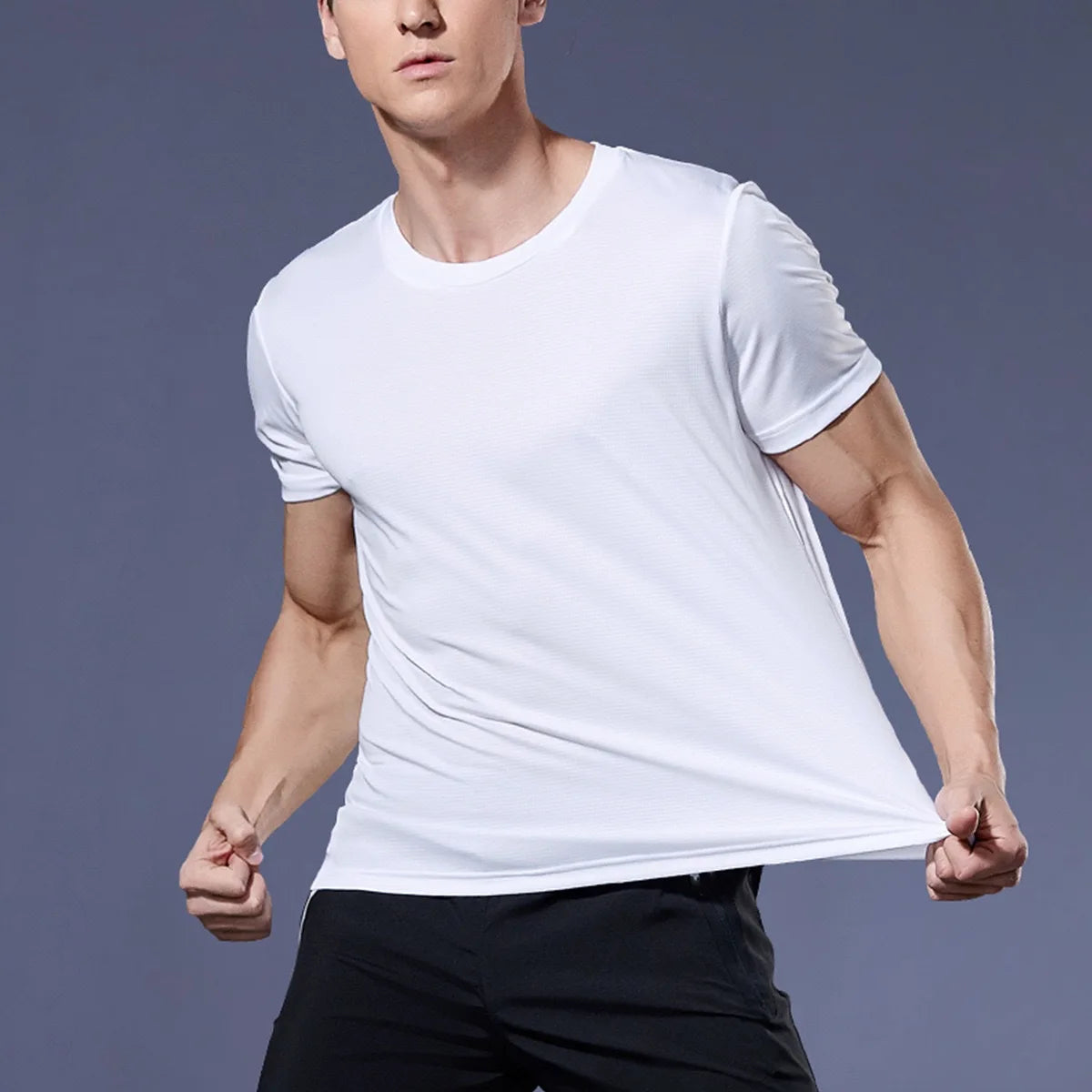 Men's Quick Dry Running T-Shirt – Loose Breathable Sport Tee