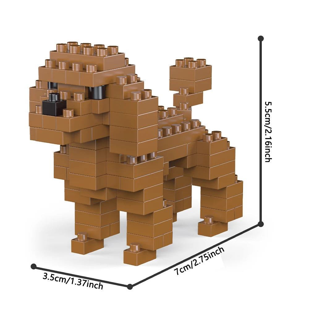 Mini Dog & Cat Building Blocks Toy – Lifelike Micro Brick Animal Figures