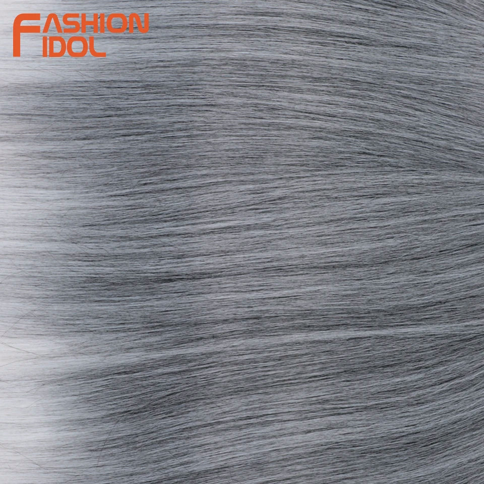 Straight Ponytail Crochet Braiding Hair 28 Inch 3 Packs Synthetic