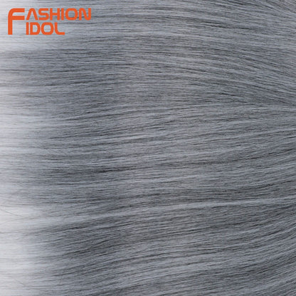 Straight Ponytail Crochet Braiding Hair 28 Inch 3 Packs Synthetic