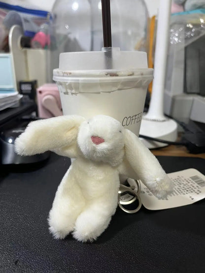 Cute Plush Rabbit Keychain Pompom Bag Charm