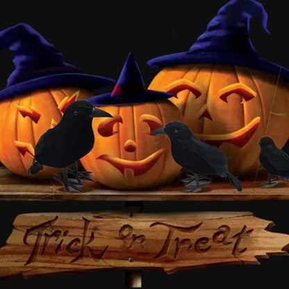 Realistic Artificial Crow Halloween Decoration – 1 or 3pcs