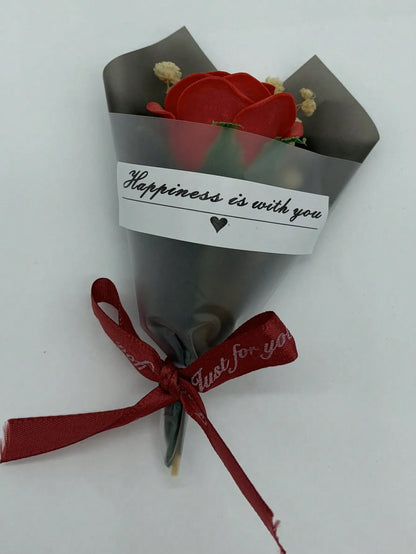 Rose Teddy Bear Gift – Artificial Flower Bear with LED Lights