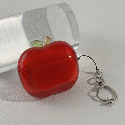 Apple Shape AirPods Case with Charm Lanyard – Drop-Proof TPU
