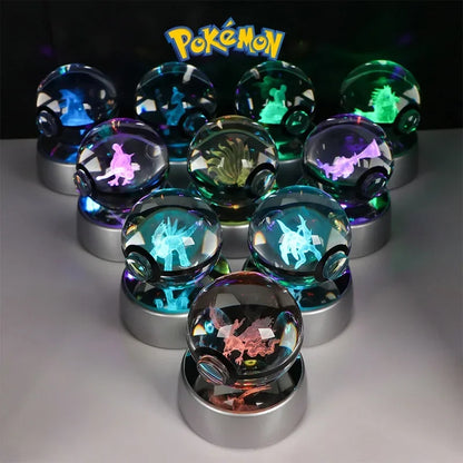 Pokémon 3D Crystal Ball Figure with LED Light Base