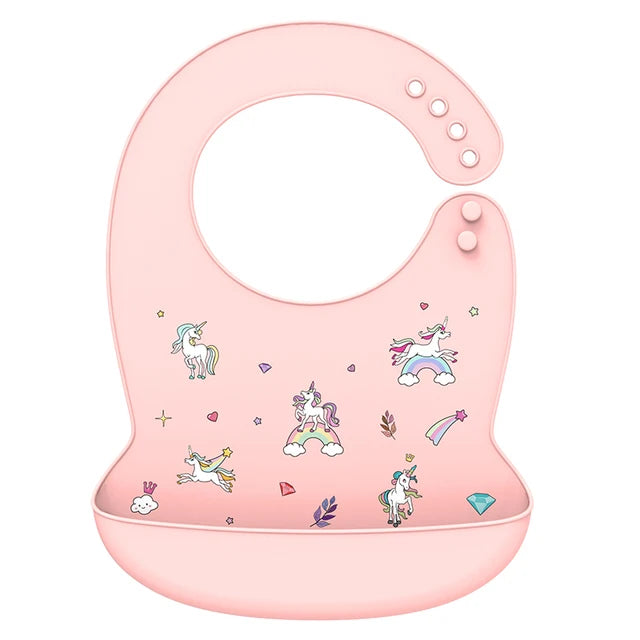 Silicone Baby Bib with Food Catcher – Waterproof & Soft