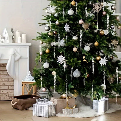 Crystal Clear Acrylic Icicle Christmas Tree Ornaments