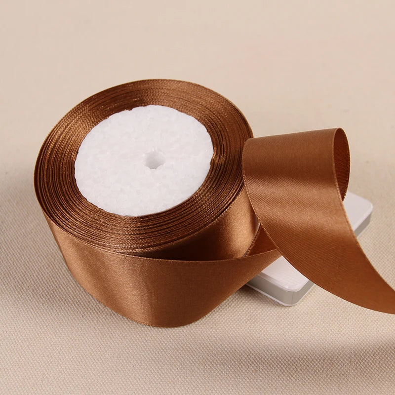 Silk Satin Ribbon – Multi-Size & Color for Wedding, Christmas & Party Decor
