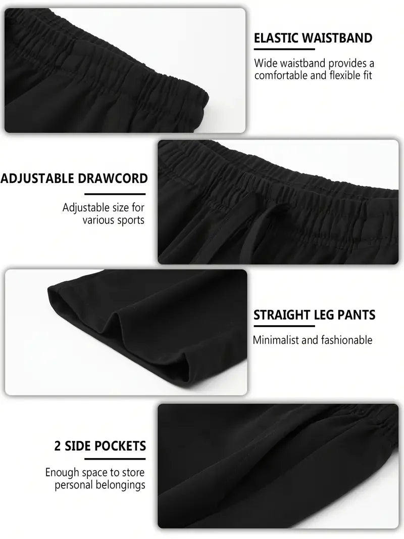 Women's Ice Silk Wide Leg Pants – Loose Fit Casual Trousers