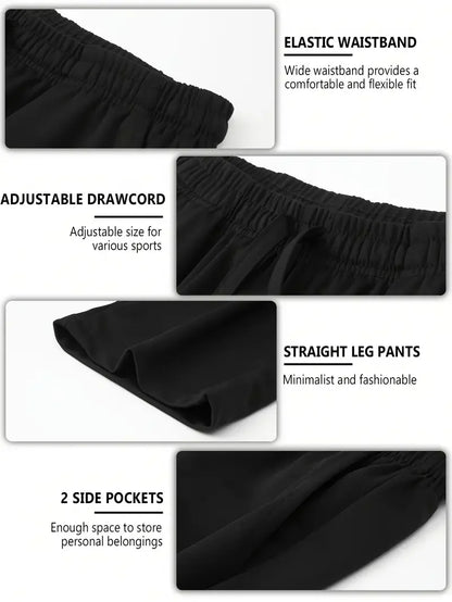 Women's Ice Silk Wide Leg Pants – Loose Fit Casual Trousers