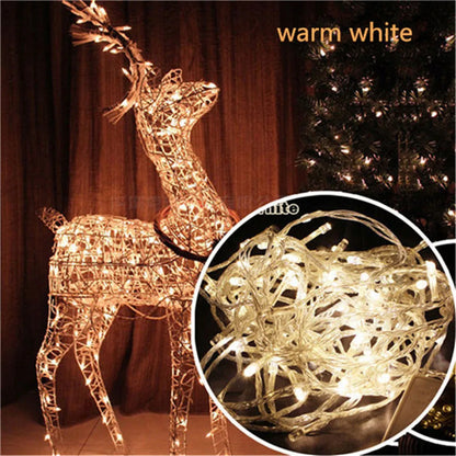 LED String Fairy Lights – 8 Modes, 5M–100M, Indoor & Outdoor