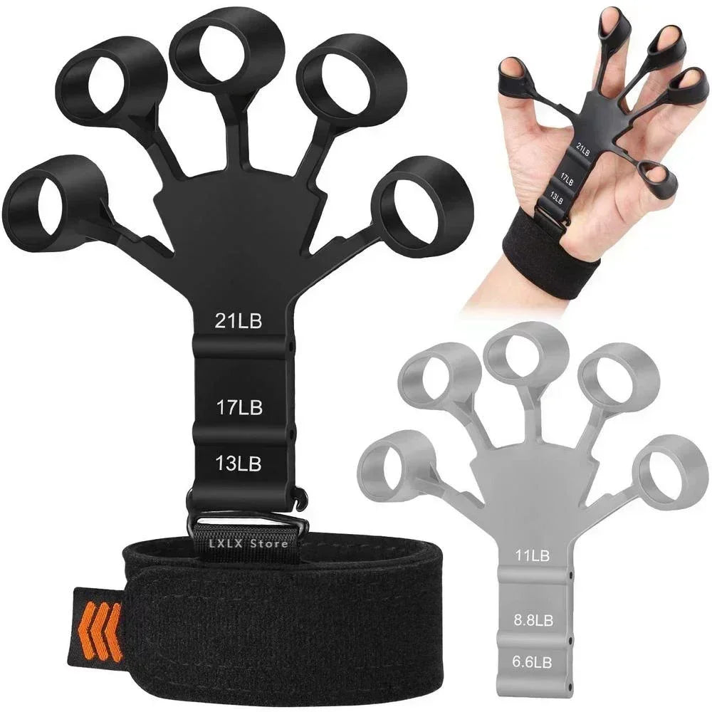 Silicone Finger Grip Strengthener – Guitar & Gym Hand Trainer