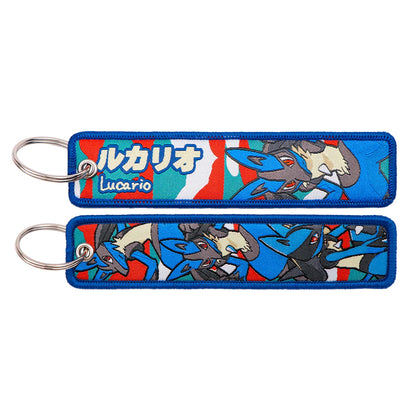Anime Embroidered Keychain – Jet Tag Key Ring for Bags & Cars