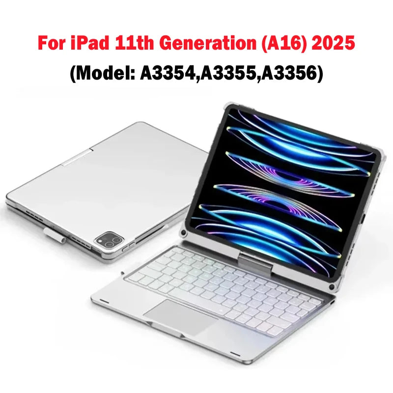 Keyboard Case for iPad Air M3 11/13 Inch & iPad 11th Gen A16
