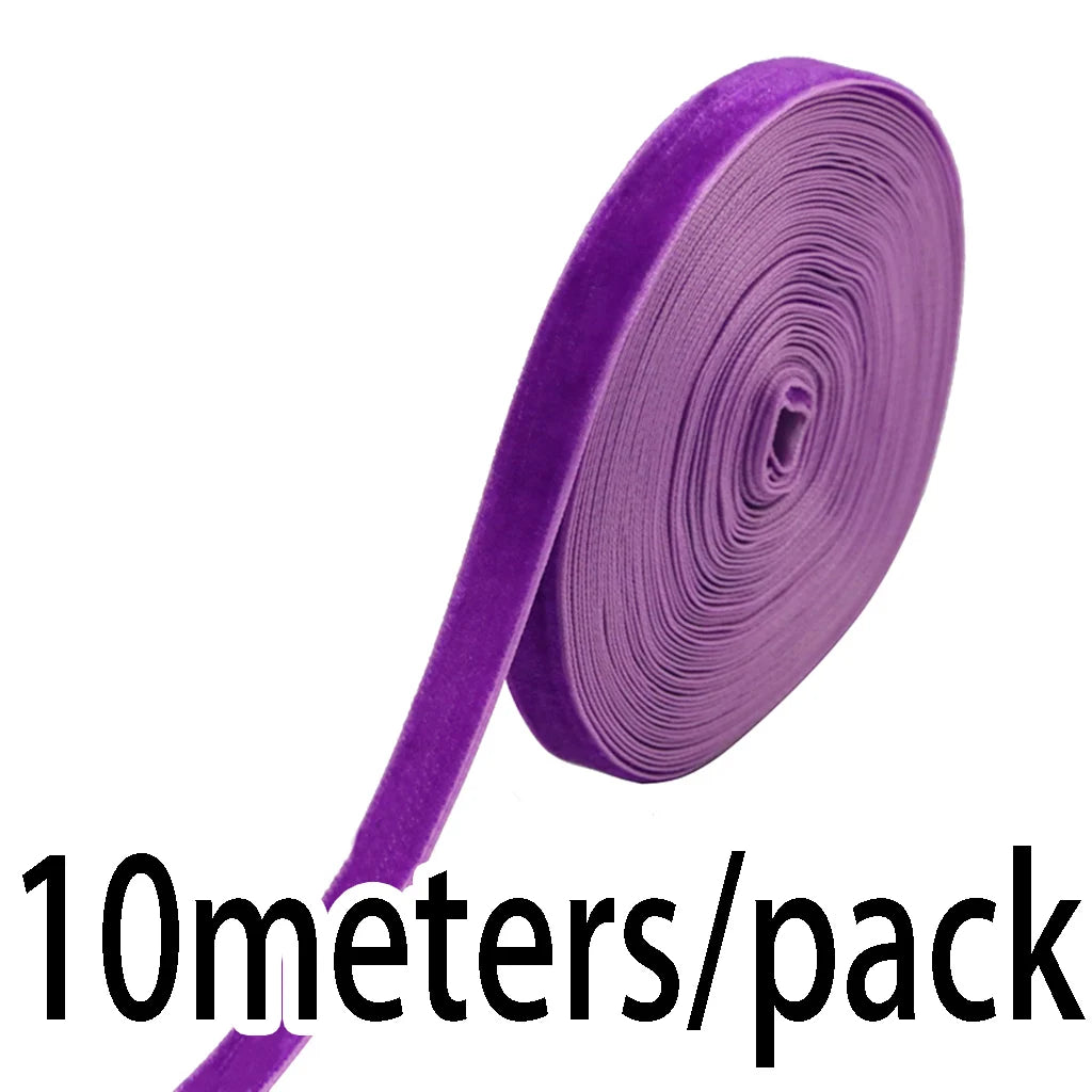 Velvet Ribbon Roll 10mm x 10 Meters – Gift Wrapping & Craft Decoration