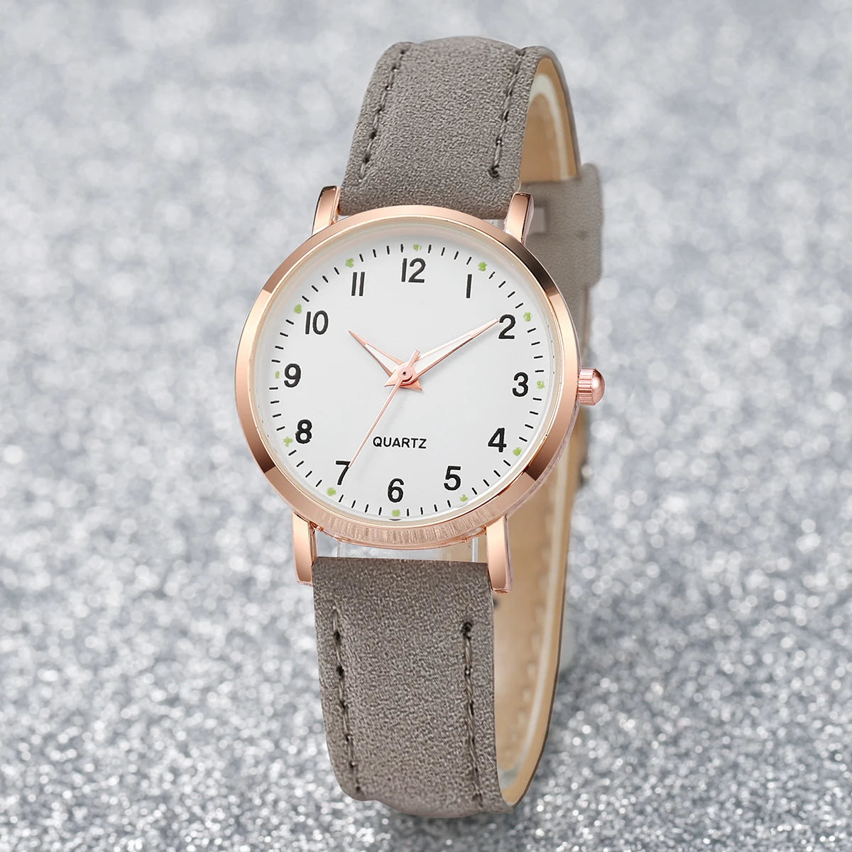 Women's Quartz Watch Leather Band Casual Arabic Dial