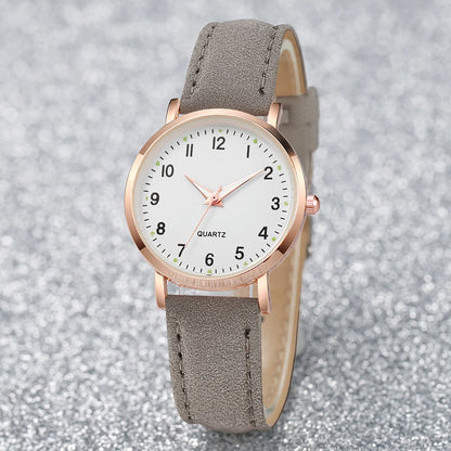 Women's Quartz Watch Leather Band Casual Arabic Dial