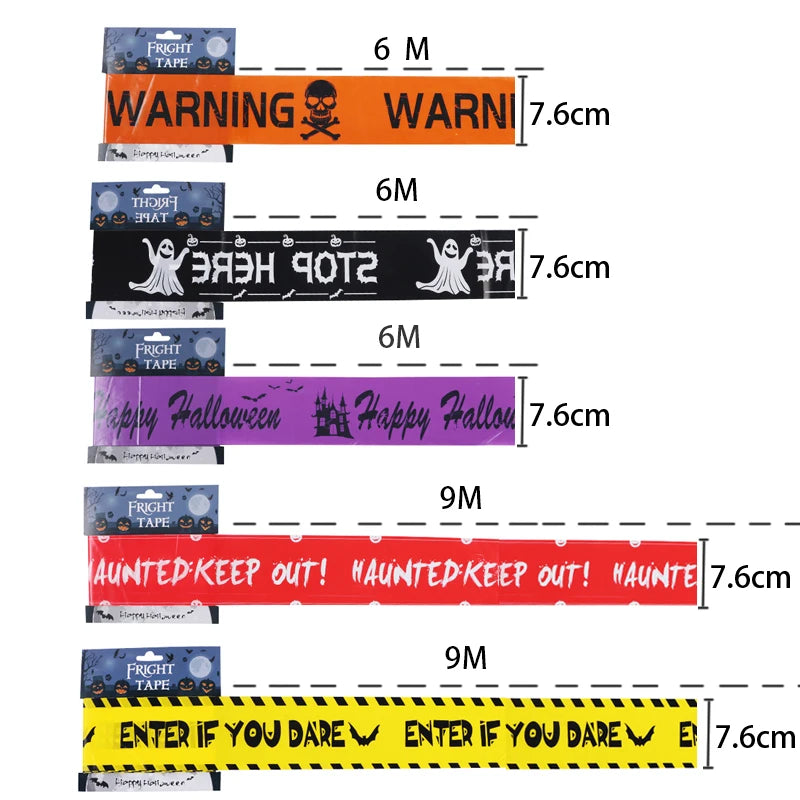Halloween Fright Tape – Haunted Keep Out Warning Barrier Tape