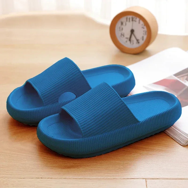Cloud Slide Slippers – EVA Thick Sole, Height Increasing, Indoor Home