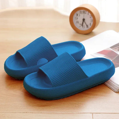 Cloud Slide Slippers – EVA Thick Sole, Height Increasing, Indoor Home