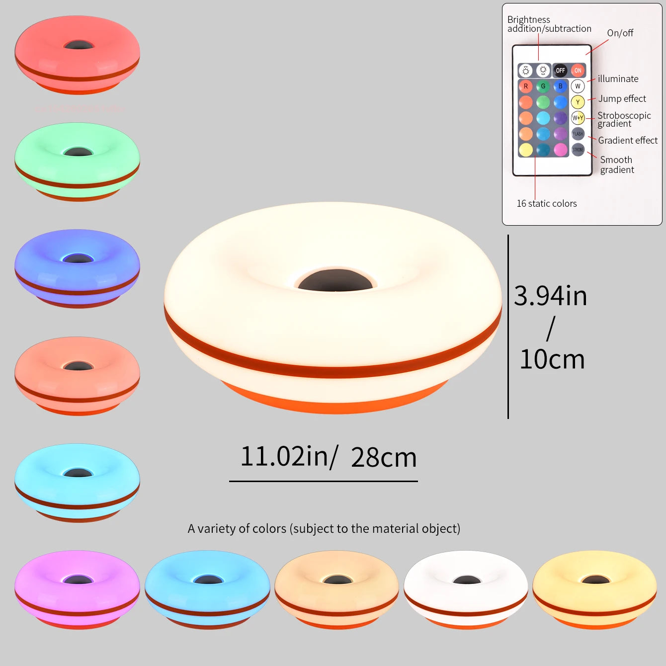 Donut Ambient Light – USB Touch Dimmable RGB Table Lamp