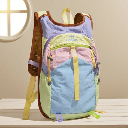 Color Block Lightweight Backpack – Stylish Multifunctional Daypack