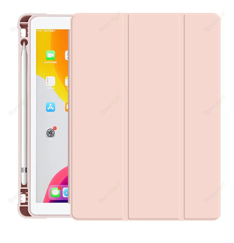 iPad Case with Pencil Holder – Tri-Fold Smart Cover for All Models