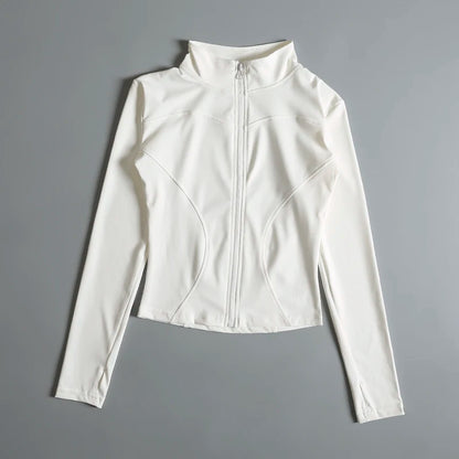 Women's Slim Fit Full-Zip Athletic Jacket – Quick Dry Activewear