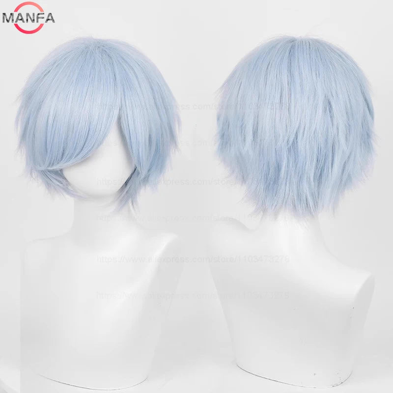 Short Straight Anime Cosplay Wig 30cm Multi-Color Unisex