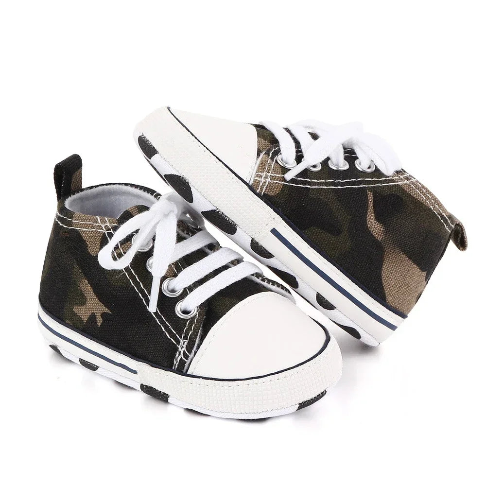 Baby Canvas Sneakers – Soft Sole First Walkers for Boys & Girls