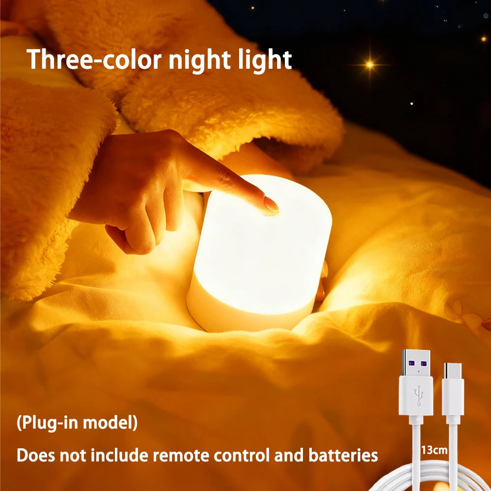 LED Night Light Dimmable Touch Lamp – Rechargeable Bedside