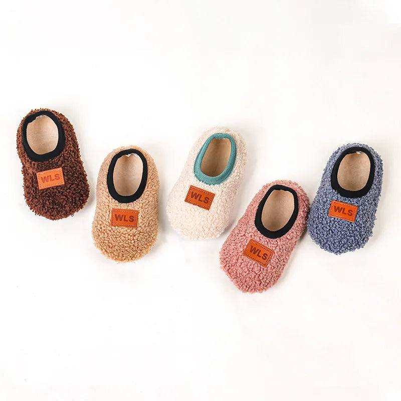 Baby Plush Floor Sock Shoes – Soft Anti-Slip Toddler Slippers